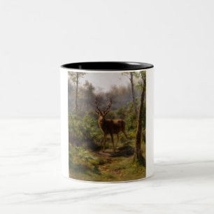 Tasse 2 Couleurs Stag (Homme Deer) dans les bois (par Rosa Bonheur)