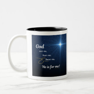 Tasse 2 Couleurs Star - Dieu me voit