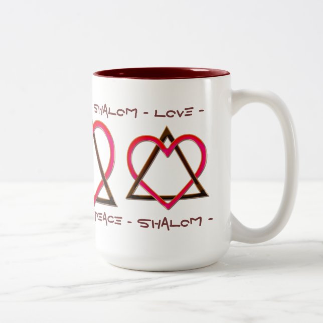 Tasse 2 Couleurs Star of David's Love (Mug) (Droit)