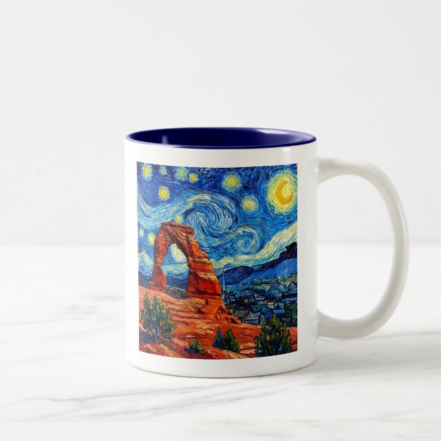 Tasse 2 Couleurs Starry Night Arches National Park (Droit)