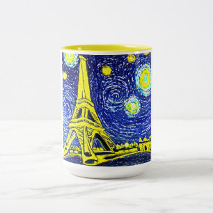 Tasse 2 Couleurs Starry Night Paris France