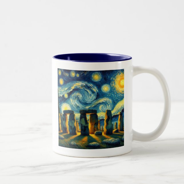 Tasse 2 Couleurs Starry Night Stonehenge (Droit)