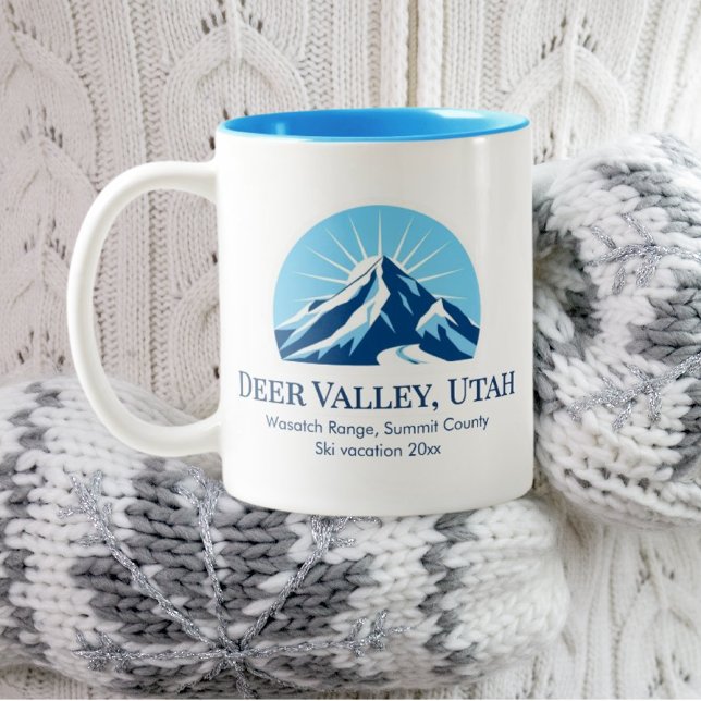 Tasse 2 Couleurs Station de ski Deer Valley Utah Wasatch souvenir (Créateur téléchargé)