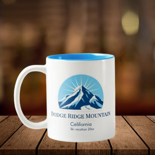Tasse 2 Couleurs Station de ski Dodge Ridge Mountain Californie