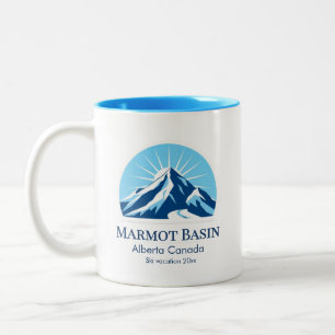 Tasse 2 Couleurs Station de ski Marmot Basin Alberta Canada souveni