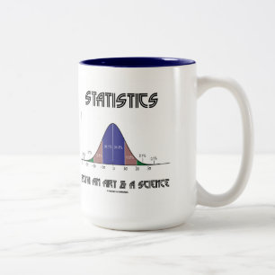 Tasse 2 Couleurs Statistiques un art et la Science (courbe de Bell)