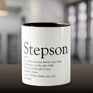 Tasse 2 Couleurs Stepson Design moderne noir et blanc