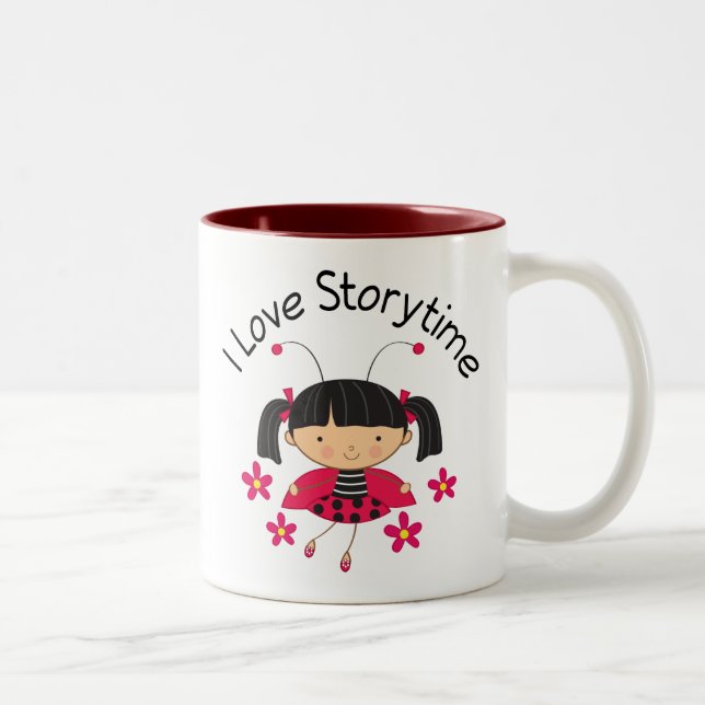 Tasse 2 Couleurs Storytime lisant le cadeau rouge de bibliothécaire (Droit)