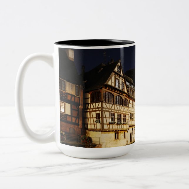 Tasse 2 Couleurs Strasbourg la nuit voyage (Gauche)