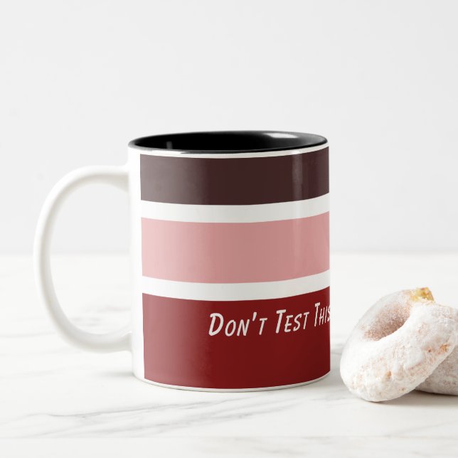 Tasse 2 Couleurs Stripes Feminine Coffee Maman Citation (Avec donut)