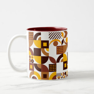 Tasse 2 Couleurs style boho retro moderne motif géométrique moderne