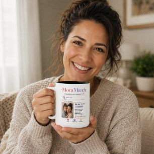Tasse 2 Couleurs Style de recherche coloré Maman Hommage Photo