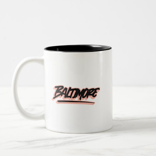 Tasse 2 Couleurs Style Graffiti Baltimore (Gauche)