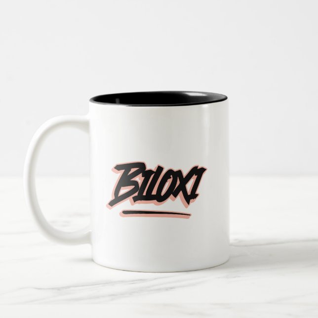 Tasse 2 Couleurs Style Graffiti Biloxi (Gauche)