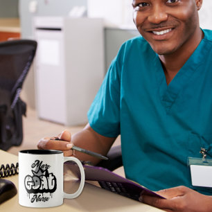 Tasse 2 Couleurs Style Graffiti infirmière chèvre