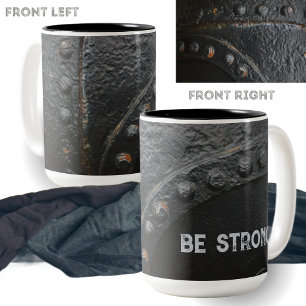 Tasse 2 Couleurs Style industriel en métal noir