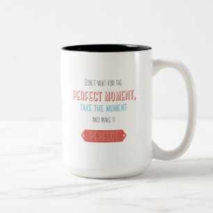 Tasse 2 Couleurs Style typographique rétro motivationnel