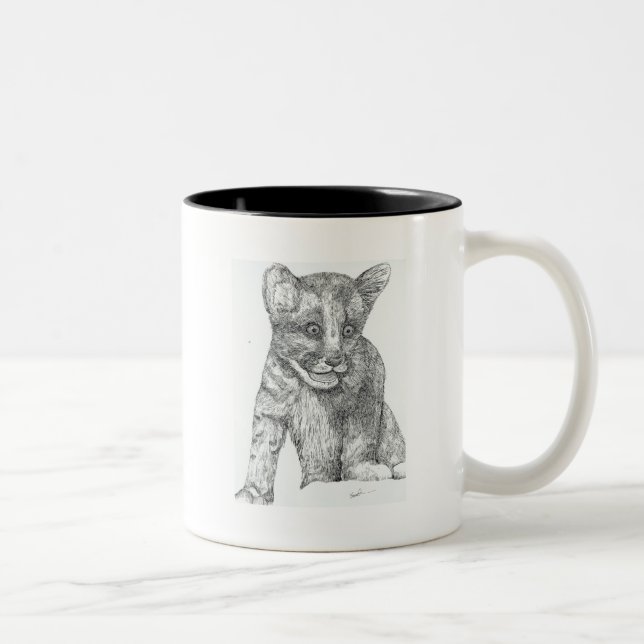 Tasse 2 Couleurs Stylo Tiger Cub et encre (Droit)