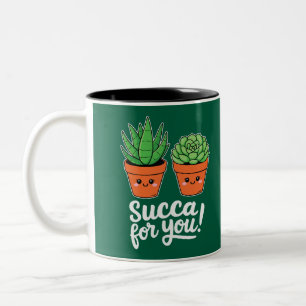 Tasse 2 Couleurs Succa For You – Punaiserie de Succulente Mignonne