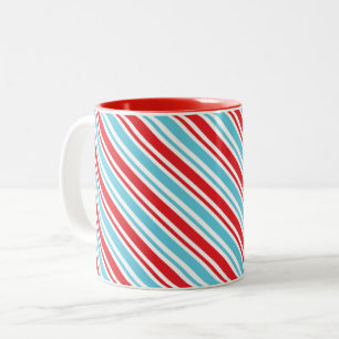 Tasse 2 Couleurs SUCRE DE CANNE CHRISTMAS STRIPES mignon rouge mode