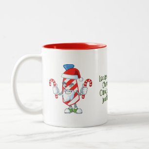 Tasse 2 Couleurs Sucre de canne père Noël personnalisé