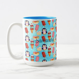 Tasse 2 Couleurs Sucres de crème glacée de pingouin