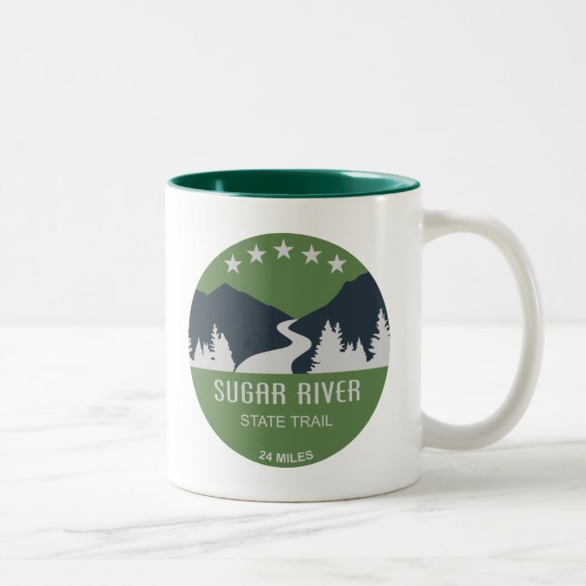 Tasse 2 Couleurs Sugar River State Trail Wisconsin (Droit)
