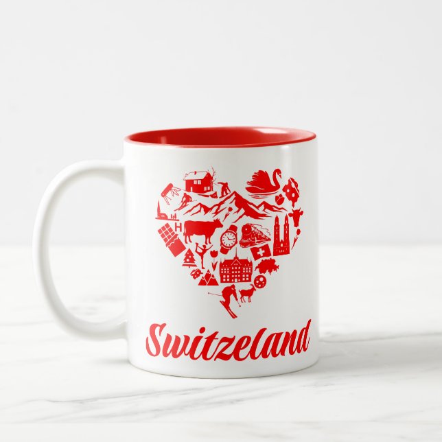 Tasse 2 Couleurs Suisse (Gauche)