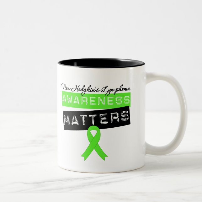 Tasse 2 Couleurs Sujets de conscience de lymphome non Hodgkinien (Droit)
