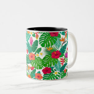 Tasse 2 Couleurs Summer Hawaiian Floral Coffee Cup