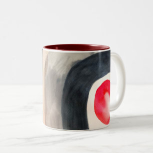 Tasse 2 Couleurs Sun gris et noir art moderne abstrait