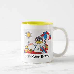 Tasse 2 Couleurs Sun Your Buns Vacation Humour