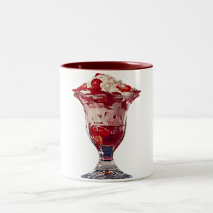 Tasse 2 Couleurs Sundae aux fraises