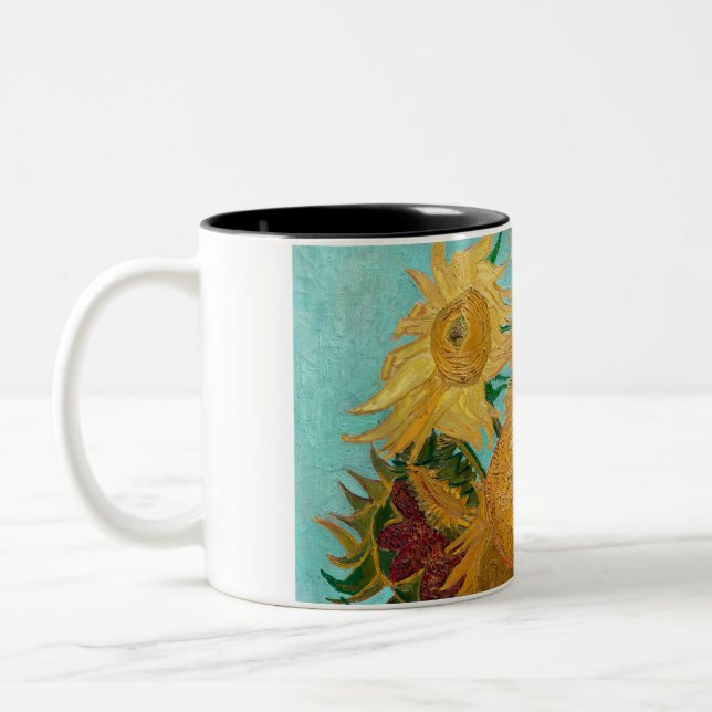 Tasse 2 Couleurs Sunflowers par Vincent van Gogh (Gauche)