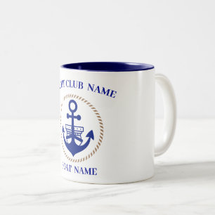 Tasse 2 Couleurs Sunset Nautical Ancre yacht club bateau marina