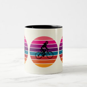 Tasse 2 Couleurs Sunset Silhouette Bike Rike Art