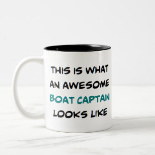 Tasse 2 Couleurs super capitaine de bateau