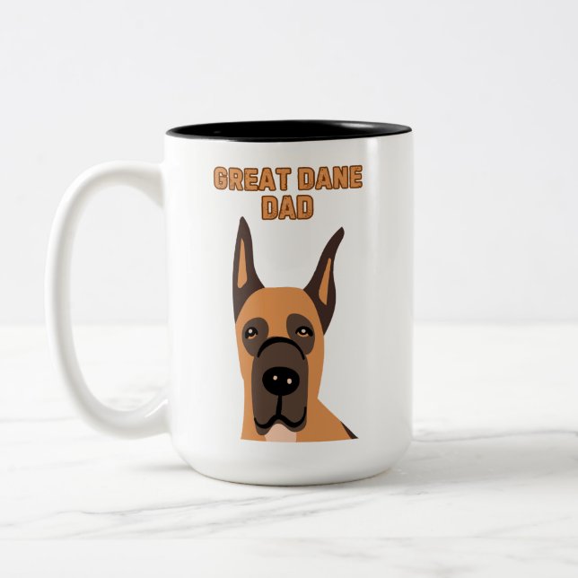 Tasse 2 Couleurs Super Dane PapaT-Shirt (Gauche)