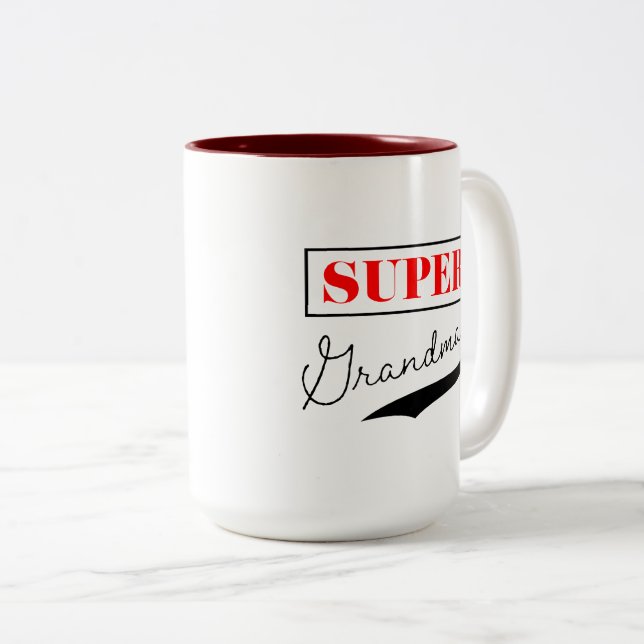 Tasse 2 Couleurs Super grand-mère (Devant droit)
