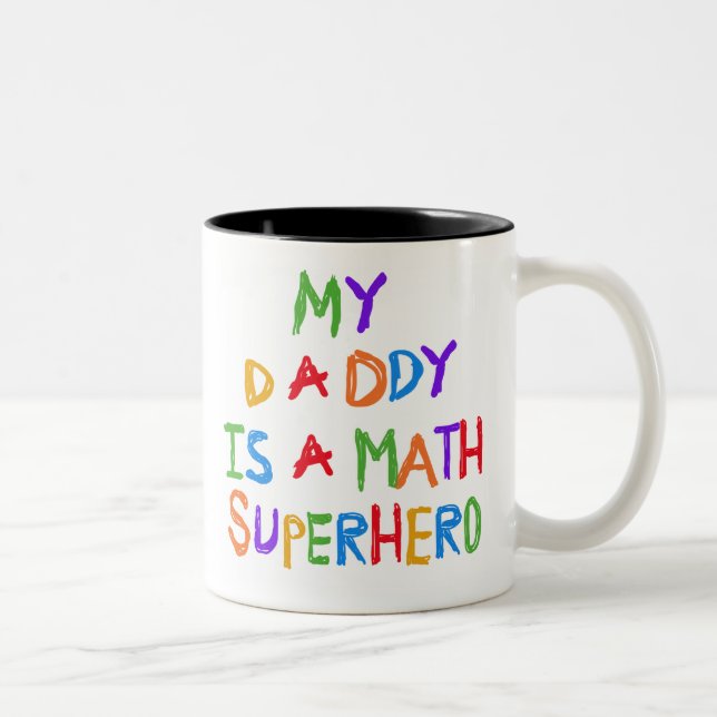 Tasse 2 Couleurs Super héros de maths (Droit)