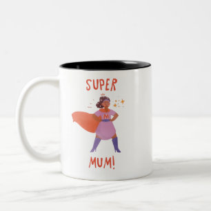 Tasse 2 Couleurs Super Maman Empowering Superhero Maman Cadeau Tass