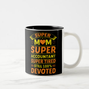 Tasse 2 Couleurs Super Maman Super Comptable