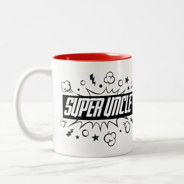 Tasse 2 Couleurs Super Oncle (Gauche)