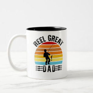 Tasse 2 Couleurs Super Papa Fête des Pères Passionné de Pêche