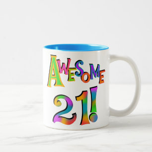 Tasse 2 Couleurs Superbe 21 T-shirts et cadeaux d'anniversaire