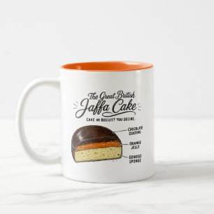Tasse 2 Couleurs Superbe Jaffa Cake britannique - Gâteau ou Biscuit