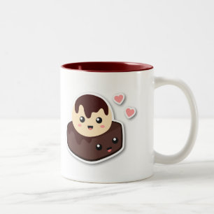 Tasse 2 Couleurs Superbe paire de glace à la vanille et de brownie
