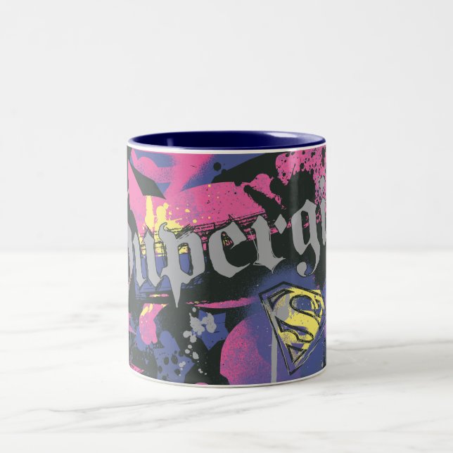 Tasse 2 Couleurs Supergirl Checkered Splatter (Centre)