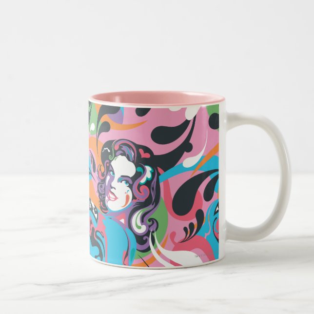 Tasse 2 Couleurs Supergirl Color Splash Swirls Pattern 2 (Droit)