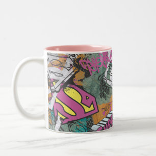 Tasse 2 Couleurs Supergirl Comic Capers Pattern 10